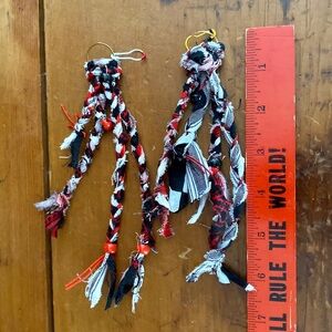 Bohemian Bandana Tassel Earrings or Sneaker Charms (set of 2)